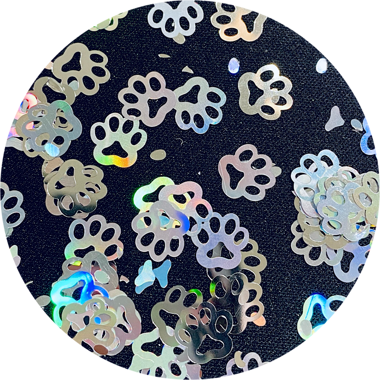 Polyester Glitter - Paw Prints Glitter Shapes by Glitter Heart Co.™